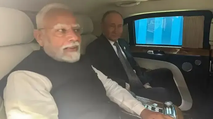 PM Modi, Putin Share Car Ride in Russia’s Aurus Sedan Ahead of SCO Talks