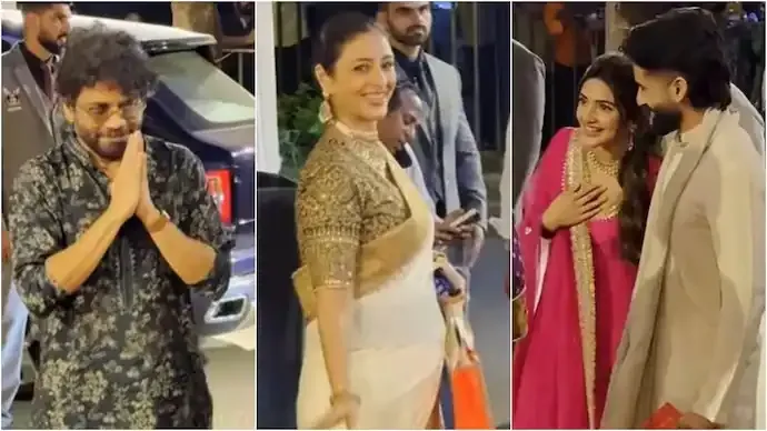 Nagarjuna, Tabu, Sreeleela and More Shine at Kalyanaraman Family’s Navratri Puja