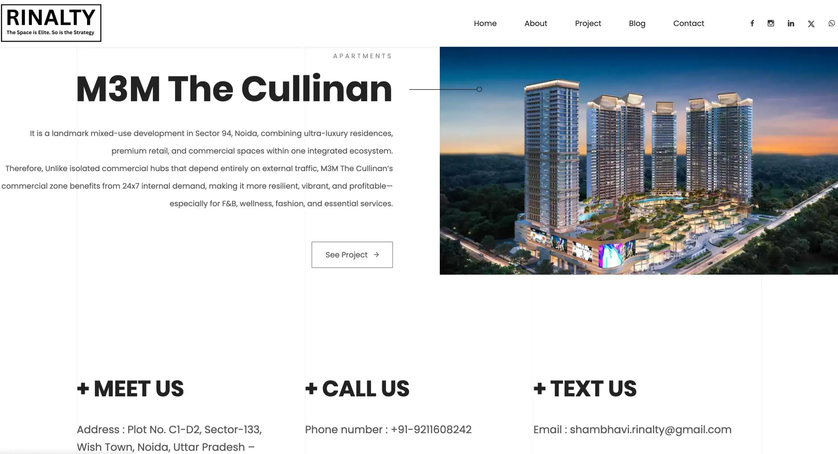 Rinalty Achieves Landmark with 133 Commercial Real Estate Projects in Noida, Strengthening Business Growth