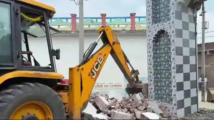 Bulldozer Action in Sambhal: Mosque, Marriage Hall on Government Land to Be Removed