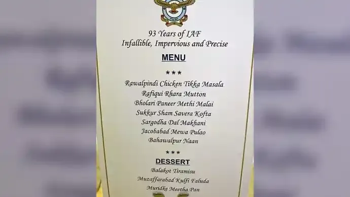 IAF Roasts Pakistan with ‘Operation Sindoor’ Dinner Menu on Air Force Day