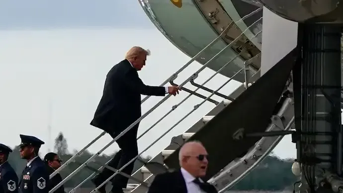 Trump Boards Air Force One Amid Sniper Threat at Palm Beach Airport