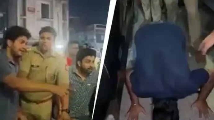 BJP Leader Forces Man to Apologise, Rub Nose on Road in Police Presence