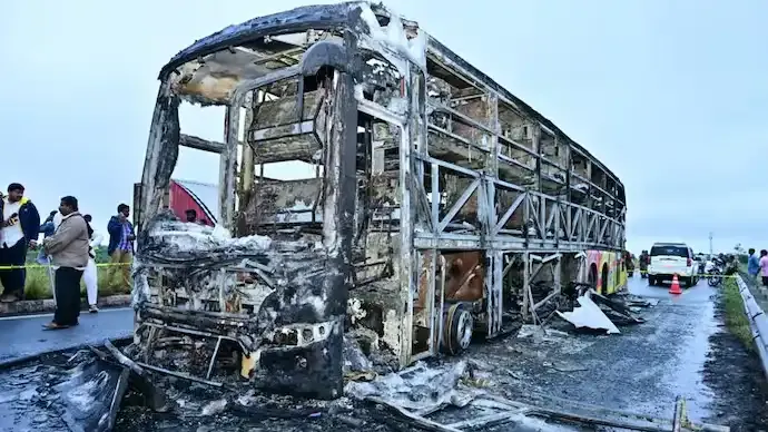 Andhra Police Probe Third Vehicle in Kurnool Bus Fire That Killed 20 Passengers