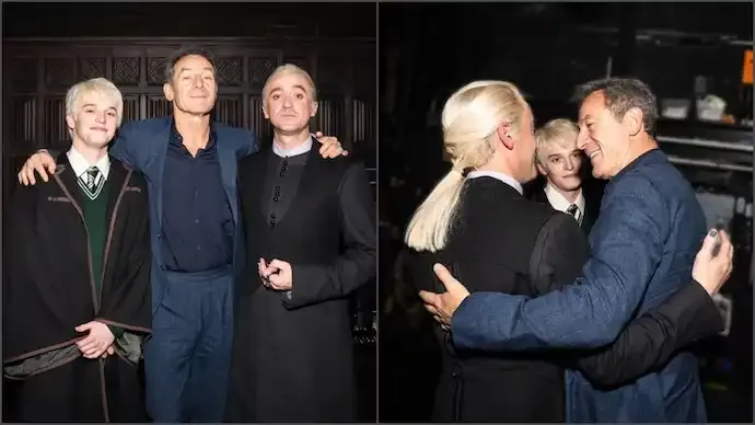 Jason Isaacs & Tom Felton Reunite as Three Malfoys Meet