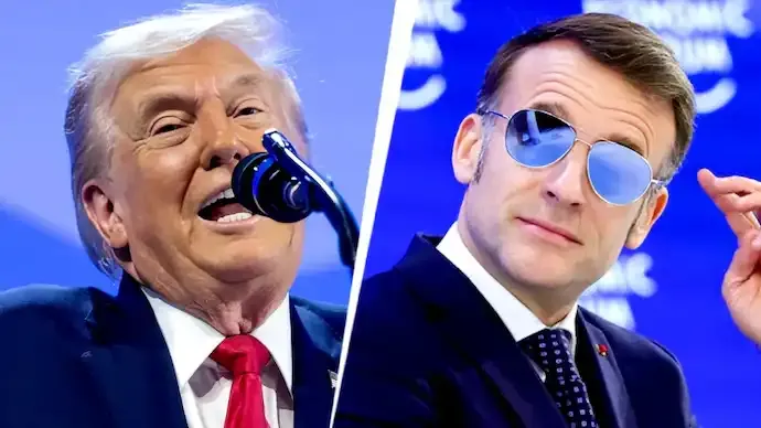 “What the Hell Happened?” Trump Jabs Macron’s ‘Top Gun’ Sunglasses at Davos