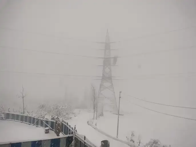 Kashmir Transforms into Winter Wonderland as Heavy Snow Blankets Valley