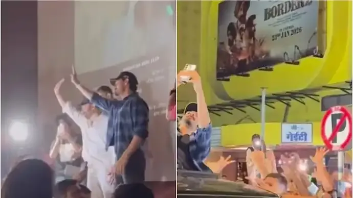 Border 2 Mania: Sunny Deol and Ahan Shetty Surprise Fans at Gaiety Galaxy
