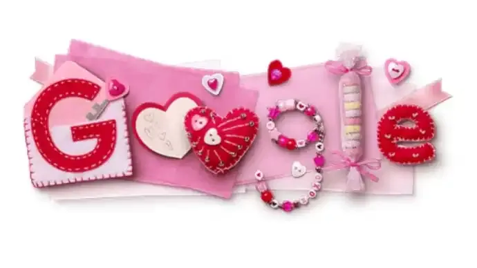 Google Doodle Celebrates Valentine’s Day with Handmade Gift Theme