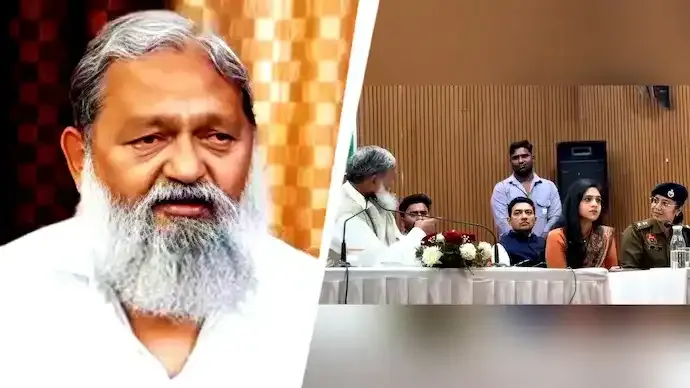 Haryana Minister Anil Vij Clashes with Woman SP Over Cop Suspension