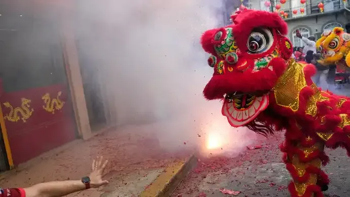 China Welcomes Year of the Horse with Fireworks and Humanoid Robots