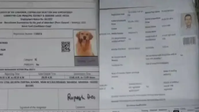 Dog Photo on Bihar Candidate’s Admit Card Sparks Outrage After Four-Year Exam Delay