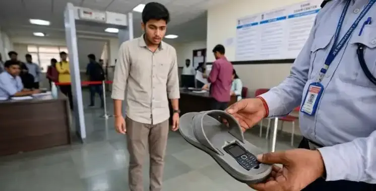 JEE Mains Cheating Case 2026: Student Hides Mobile in Slippers, Arrested