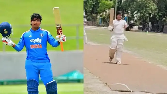 Vaibhav Sooryavanshi's 10-Year-Old Brother Aashirwad Smashes Century in Bihar Match