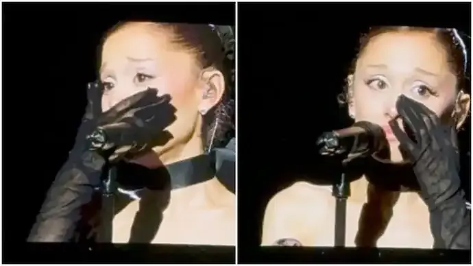 Ariana Grande Breaks Down on Stage After Emotional Fan Response at Los Angeles Concert