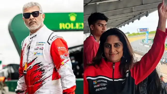 Ajith Kumar's Le Mans Journey Gets Special Support as Wife Shalini Cheers From the Stands