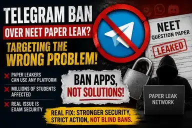 Telegram Ban Over NEET Paper Leak Claims Misses the Real Problem