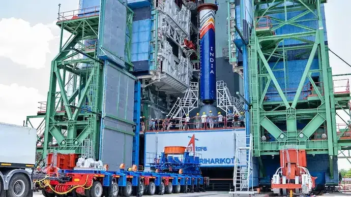 Skyroot Stacks Vikram-I Rocket at ISRO Launch Pad Ahead of Maiden Mission