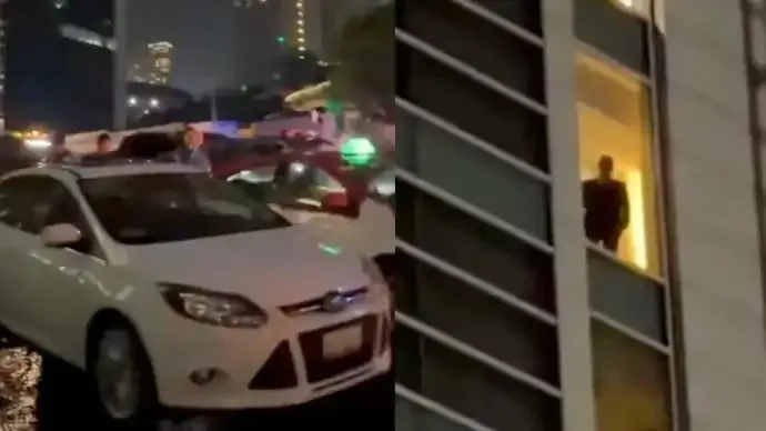 Mexico Fans Gather Outside Ecuador Hotel Before FIFA World Cup Clash
