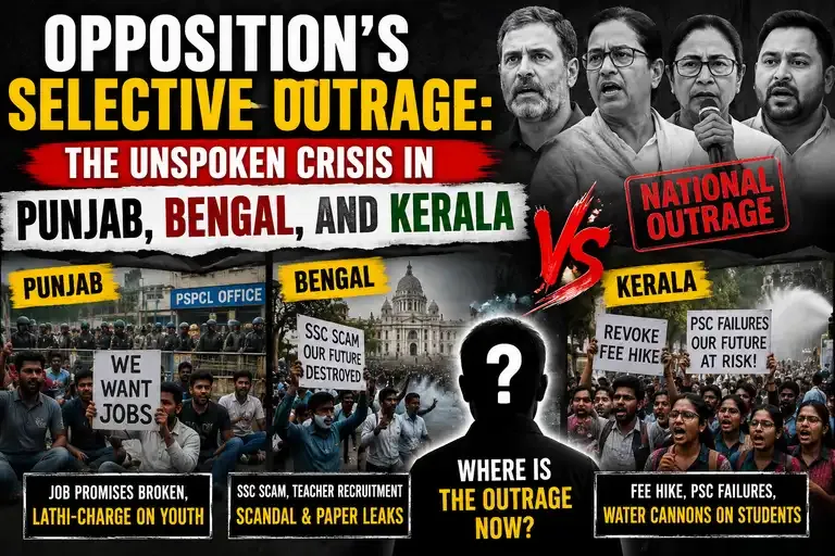 Opposition’s Selective Outrage: The Unspoken Crisis in Punjab, Bengal, and Kerala