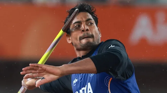 Murali Sreeshankar competing in the men’s long jump at Asian Games 2026