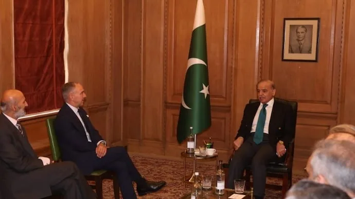 Pakistan Prime Minister Shehbaz Sharif meeting Rothschild & Co executives in London
