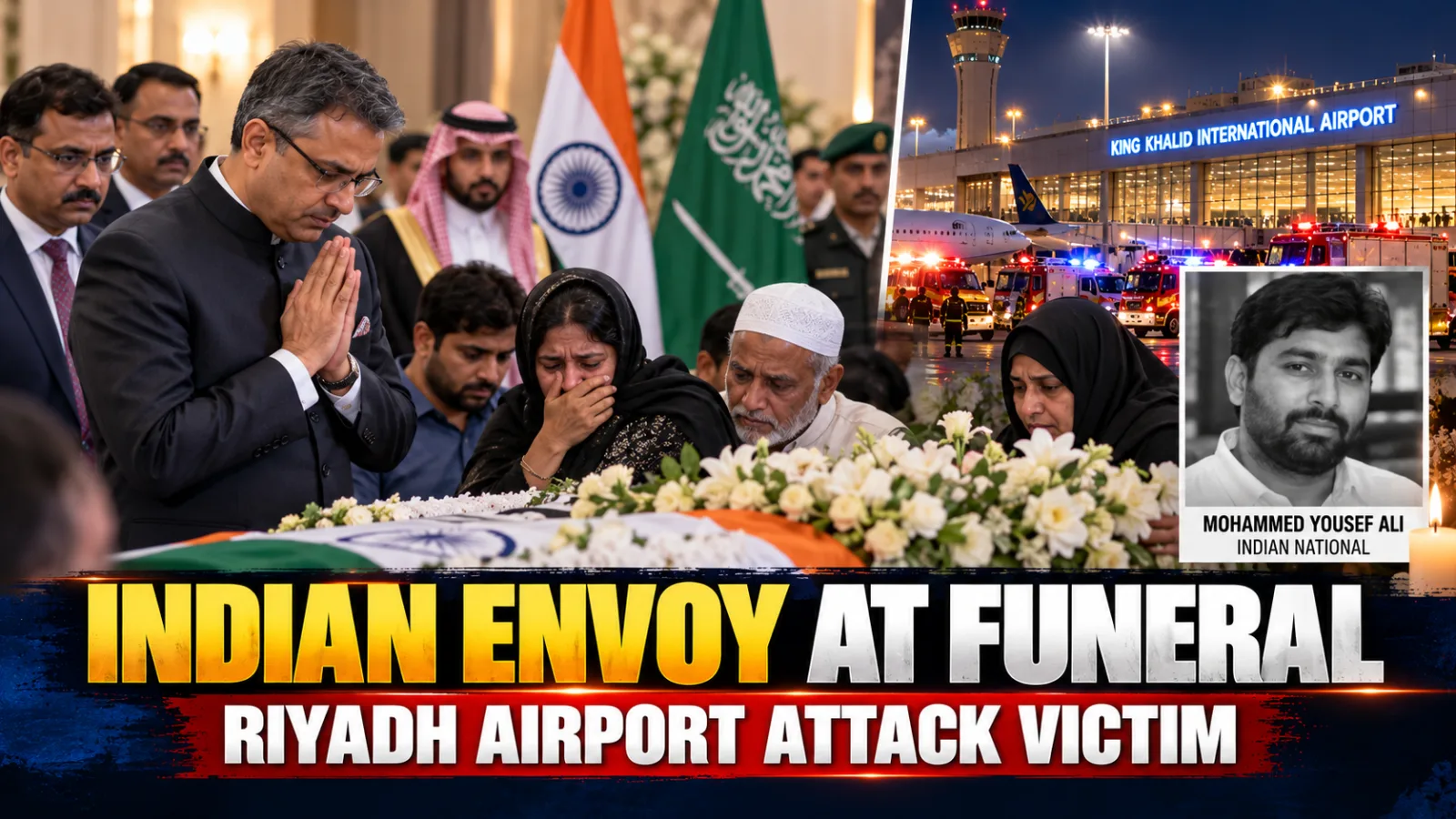 Representative image accompanying a report on the funeral of an Indian national killed in the Riyadh airport attack.