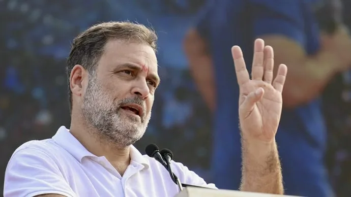 Congress leader Rahul Gandhi as Delhi traders seek postponement of the November 1 rally at Ramlila Maidan.