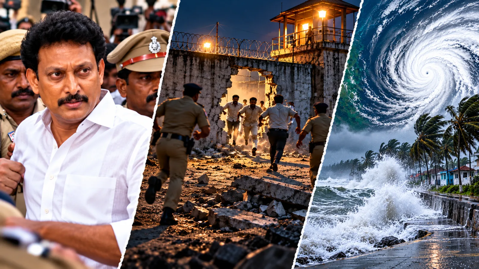 Tamil Nadu developments involving a former minister's arrest, prison escape and digital payments at TASMAC outlets