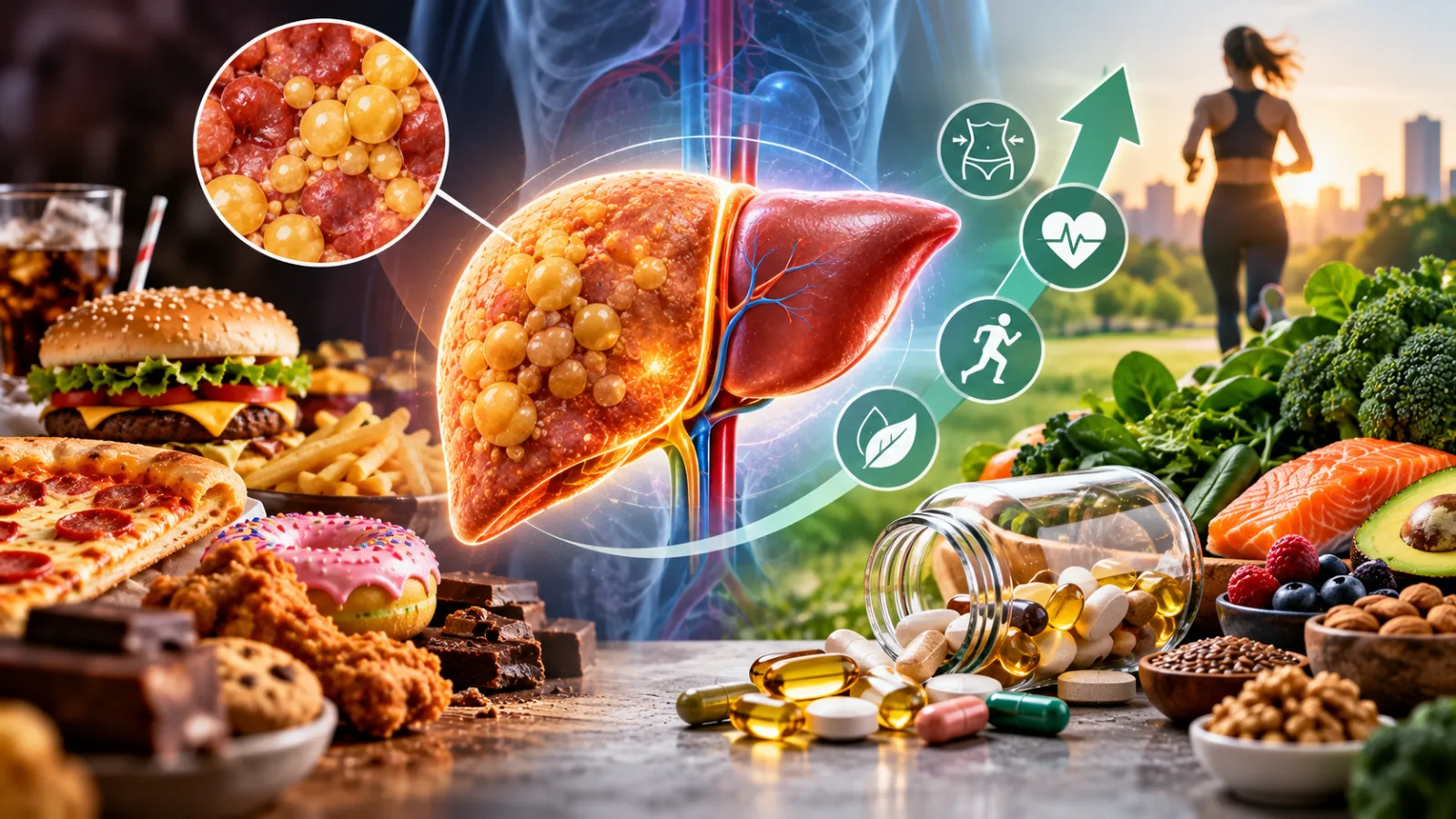 Healthy homemade meal representing balanced nutrition and lifestyle habits for liver health