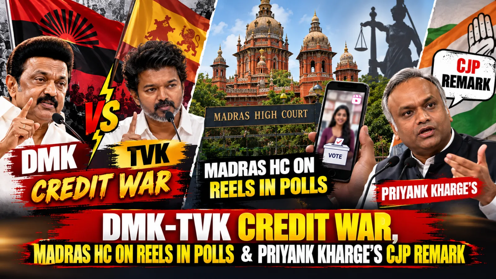 Political leaders and parties in Tamil Nadu clash over the Periyar Library inauguration and electoral roll revision.