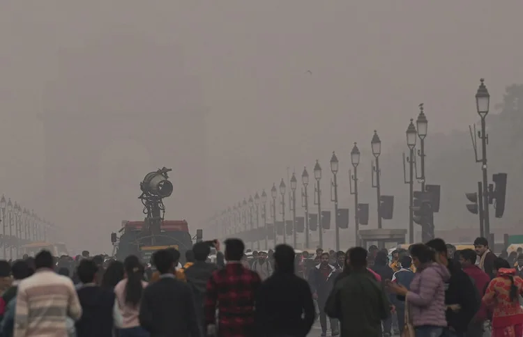 Delhi AQI 2026 pollution and smog covering New Delhi