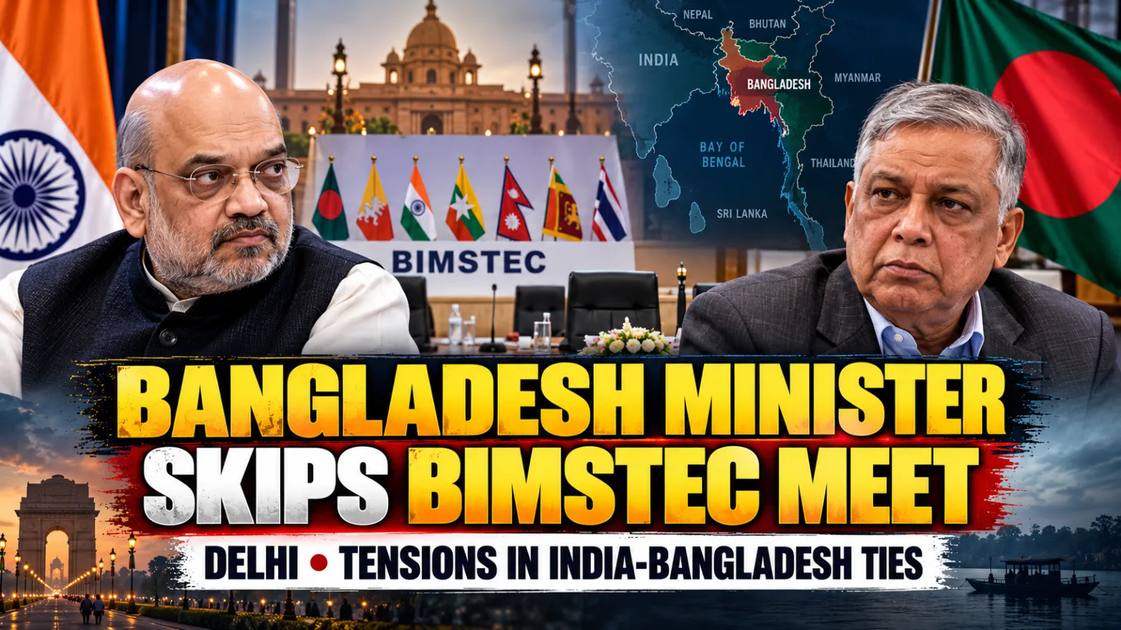 Officials prepare for the first BIMSTEC home ministers' meeting in New Delhi amid strained India-Bangladesh relations.
