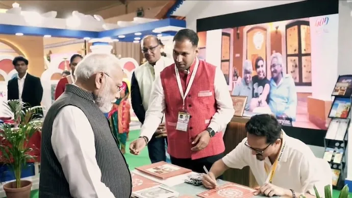 Prime Minister Narendra Modi during the inauguration of new tourism and infrastructure projects at the Statue of Unity in Gujarat.