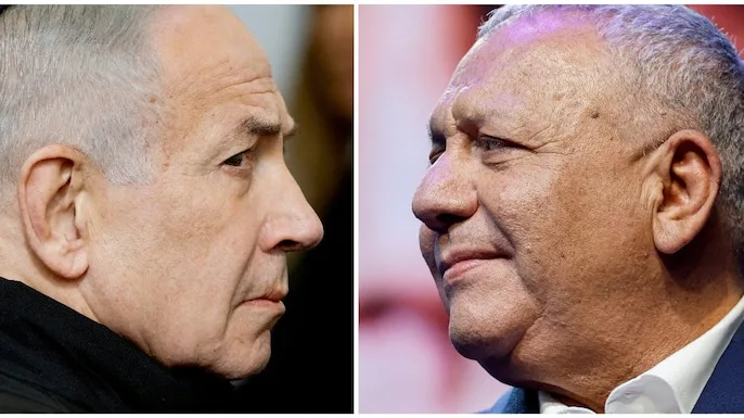 Benjamin Netanyahu and opposition leader Gadi Eisenkot amid Israel's 2026 election political deadlock.
