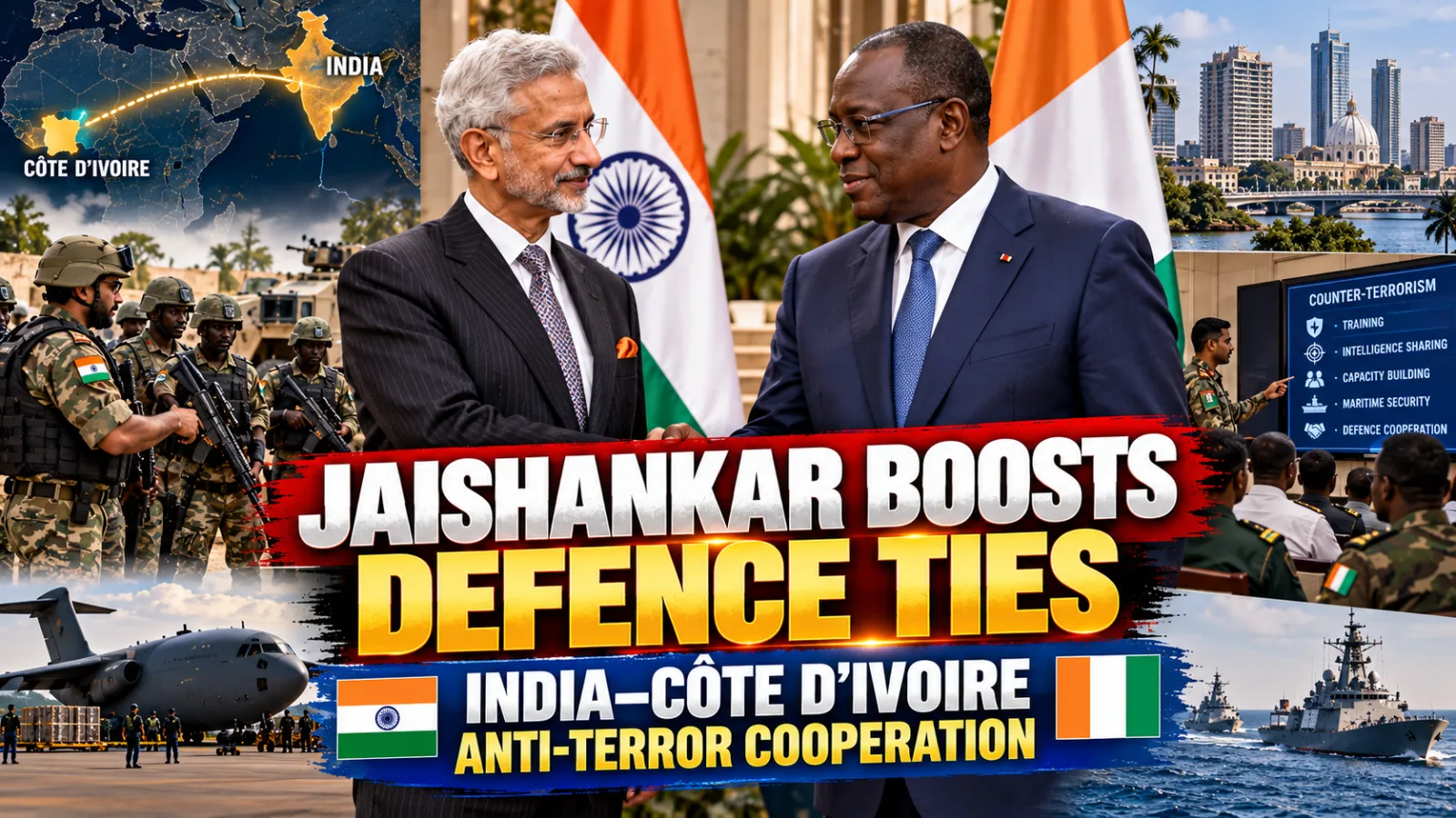 S Jaishankar during his diplomatic visit to Cote d’Ivoire