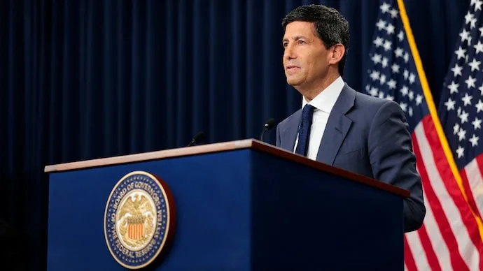 US Federal Reserve Chairman Kevin Warsh speaks after a Federal Open Market Committee meeting in Washington, DC.