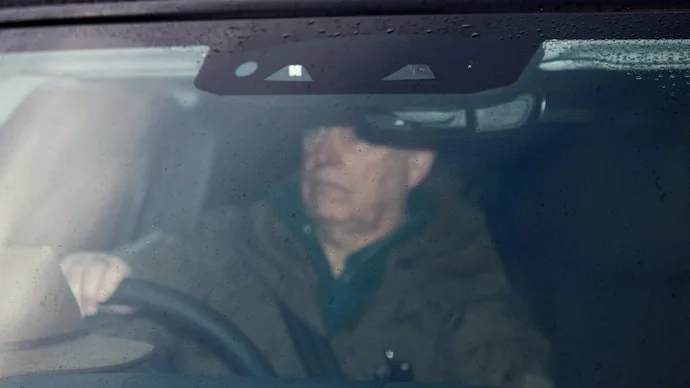 Andrew Mountbatten-Windsor in his car
