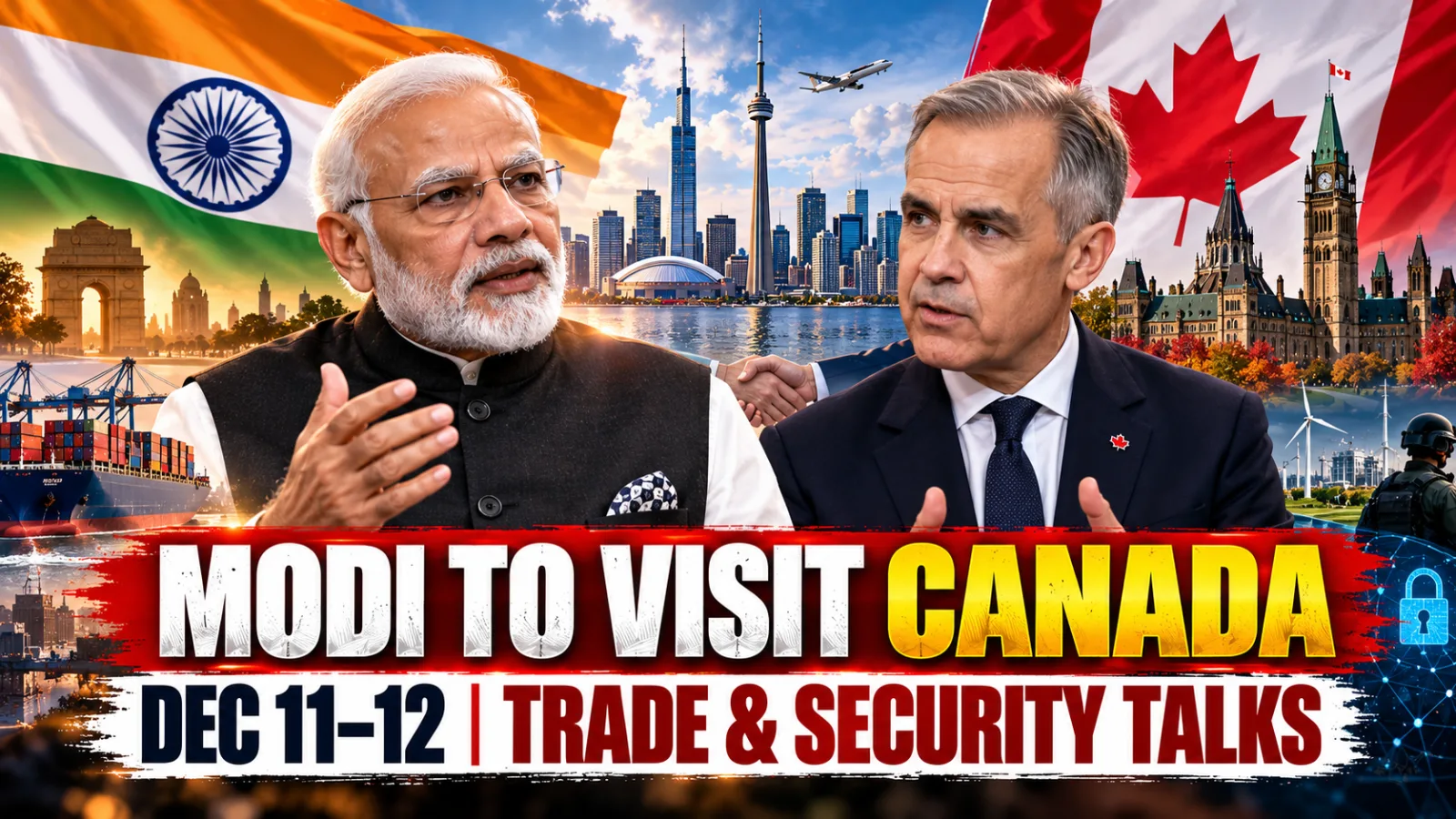 Prime Minister Narendra Modi during his planned December 2026 visit to Canada for strategic partnership and trade discussions.