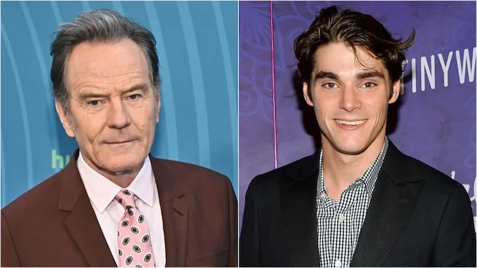 Bryan Cranston and RJ Mitte, who played father and son in the television series Breaking Bad.