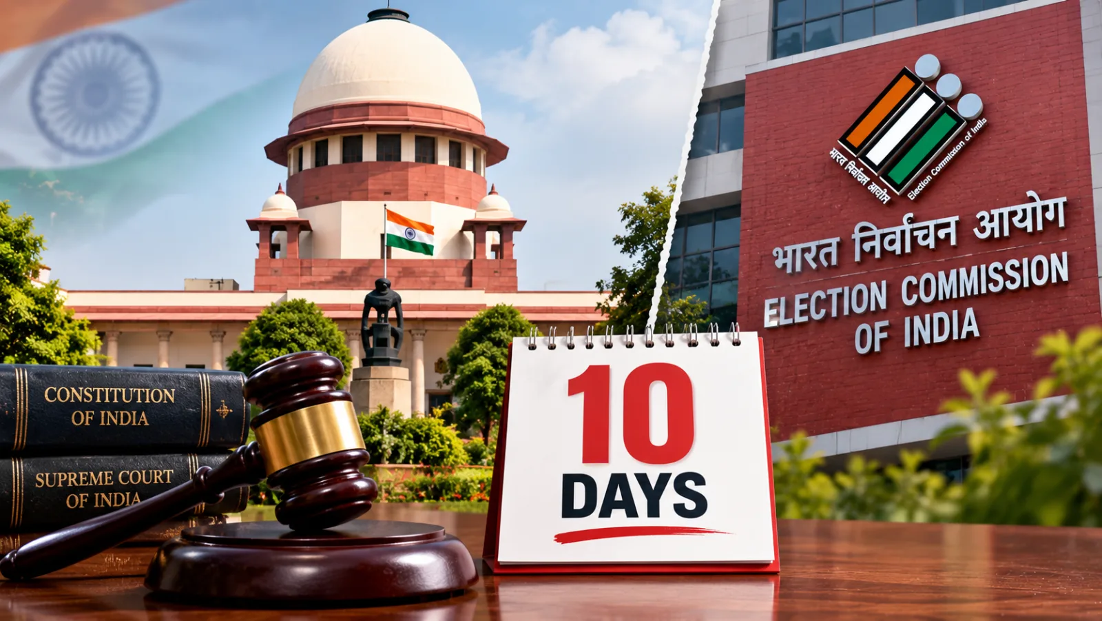 Supreme Court of India building in connection with petitions challenging the Election Commission's decision-making process