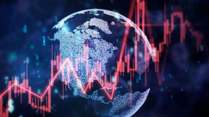 Global economic outlook showing slowing growth in 2026 amid the Middle East crisis, rising energy prices and changing international trade patterns.