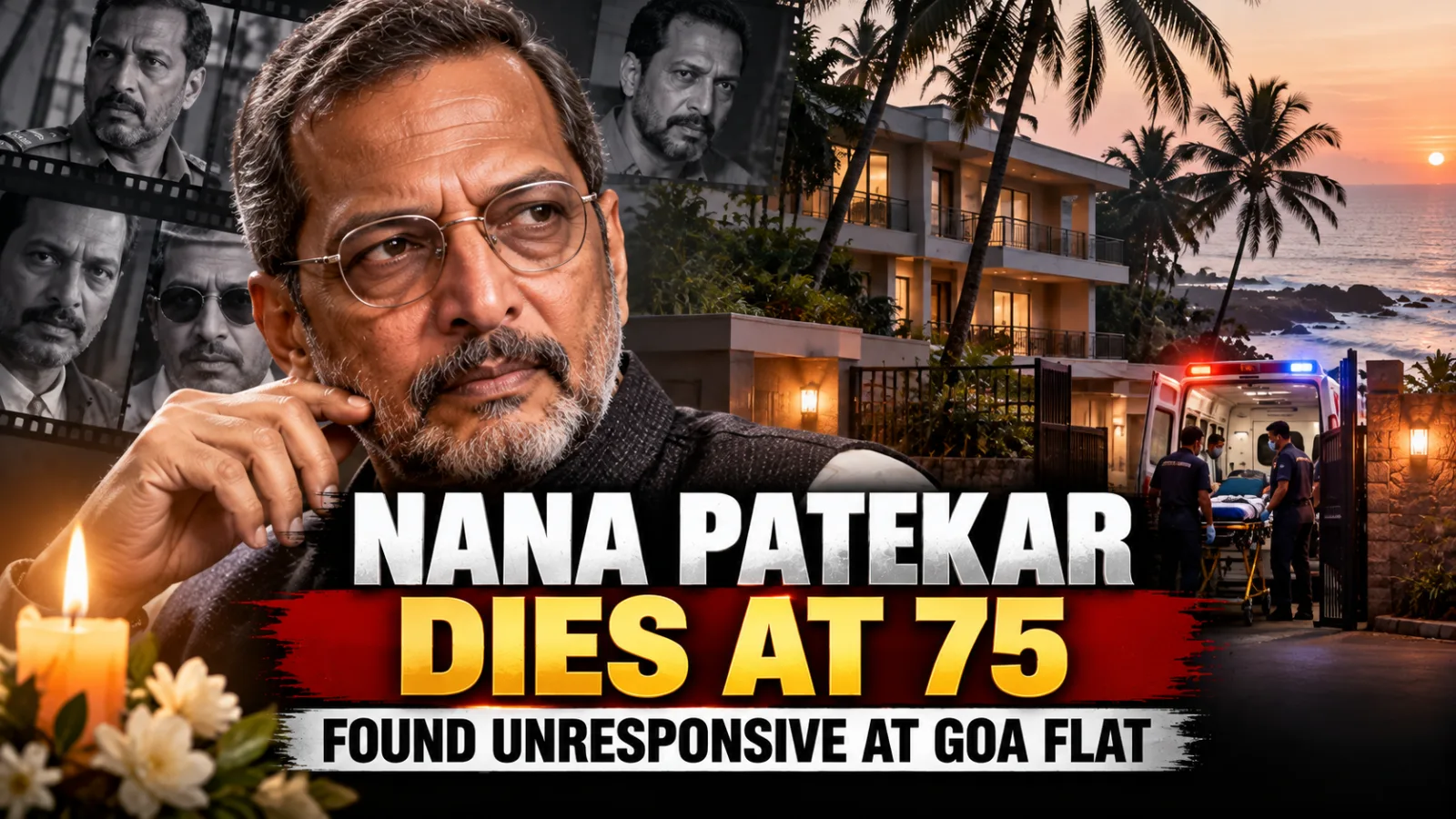 Veteran actor Nana Patekar died at 75 after being found unresponsive at his Goa residence