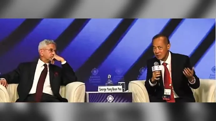 George Yeo speaking with S Jaishankar about India’s diversity and global role