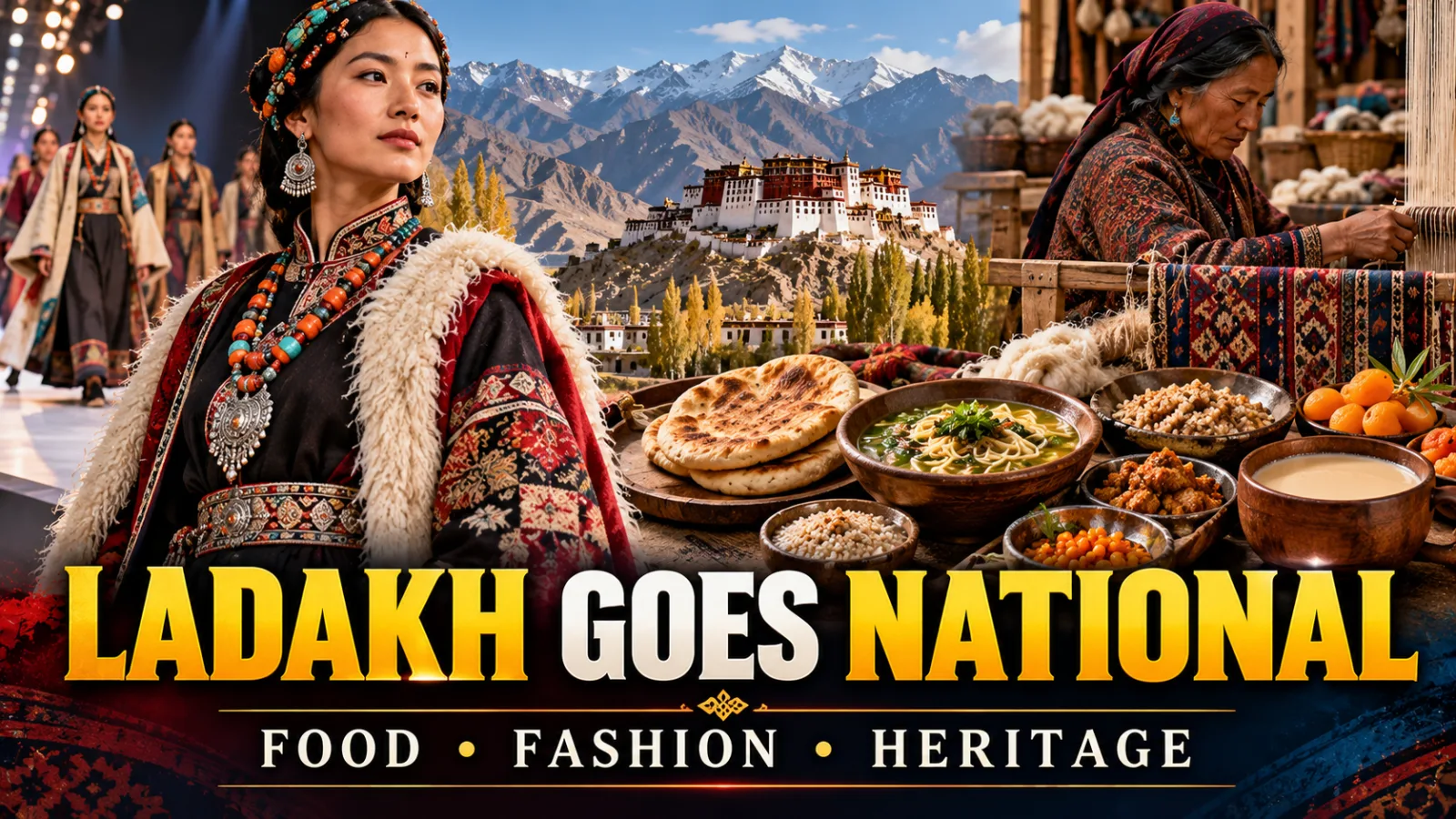 Ladakhi culinary traditions and indigenous fashion showcased through regional dishes, handcrafted textiles and contemporary couture