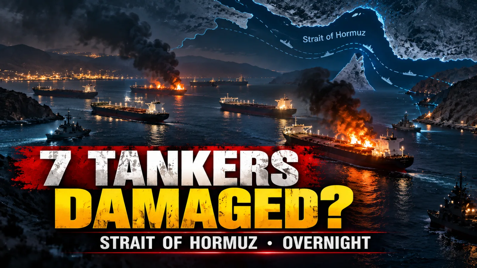 Oil tanker sailing through the Strait of Hormuz amid rising Middle East tensions