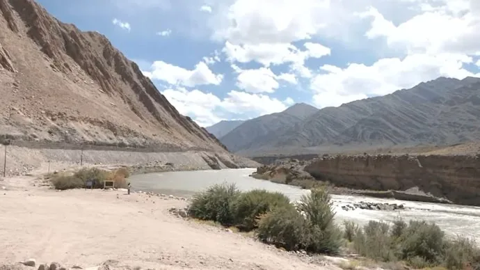 Ladakh landscape featuring mountains and geographical landmarks
