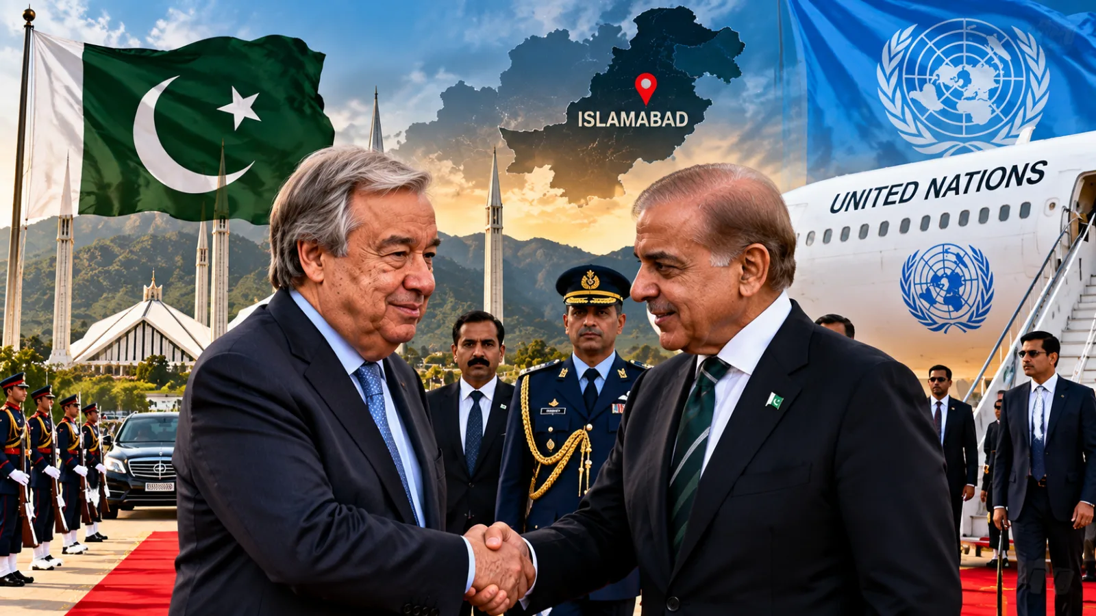 UN Secretary-General Antonio Guterres arrives in Islamabad for talks with Pakistan leaders