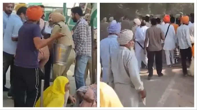 Protest site near an ethanol factory in Jahangir village, Sangrur district, Punjab, where villagers have been demonstrating against alleged pollution.