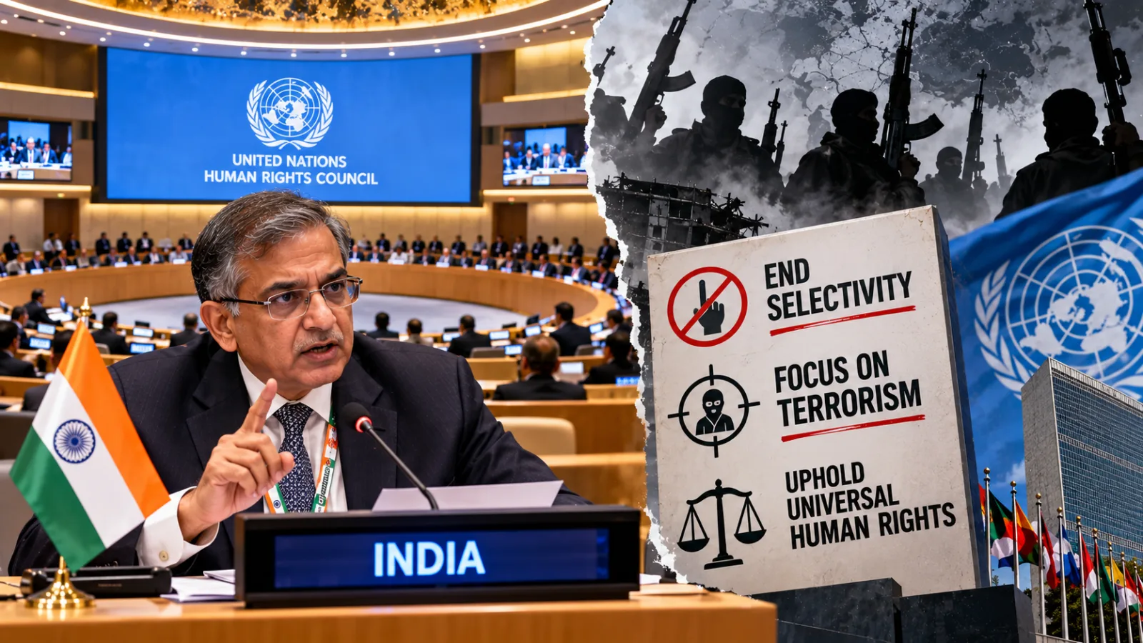 Representative image of the United Nations during discussions on human rights and international cooperation.